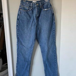 Good American Split hem Jeans